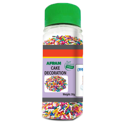 Picture of Afram Multi Color Rainbow Sprinkle Cake Decoration Sugar Ball 30gm