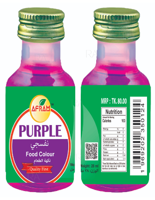 Picture of Afram Purple Food Color -28ml (Organic ) Purple Color