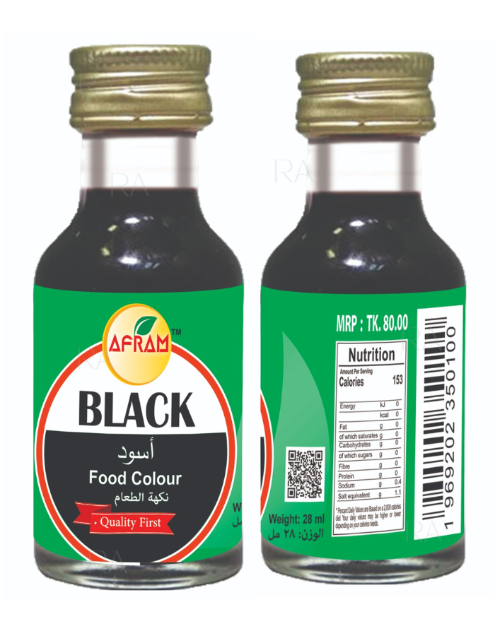 Picture of Afram Black Food Colour -28ml  Black Food Color