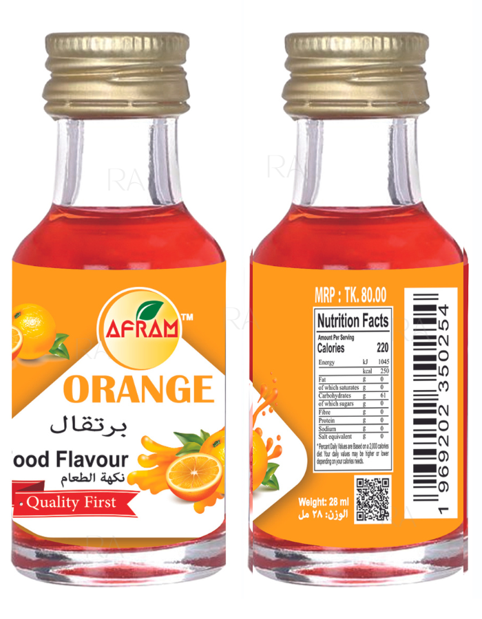 Picture of Afram Orange Food Flavour -28ml Orange Food Flavour Essence