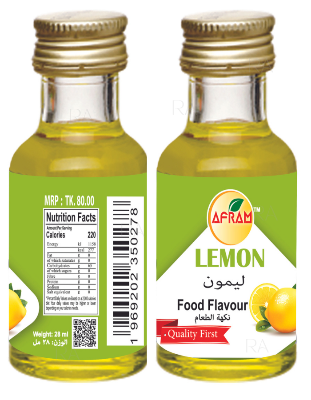 Picture of Afram Lemon Food Flavour -28ml Lemon Food Flavour Essence