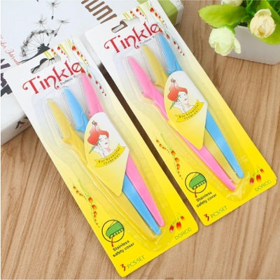 Picture of 3pcs Women Eyebrow Face Razor Trimmer Shaper Shaver Blade Hair Remover Tool Facial Hair Remover Beauty Dropship