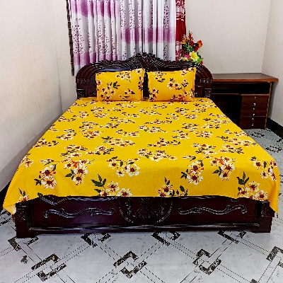 Picture of Digital Home Text King Size Bedsheet With Two Pillow Cover
