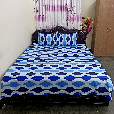 Picture of Digital Home Text King Size Bedsheet With Two Pillow Cover