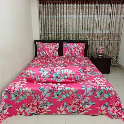 Picture of AC HOME TEX King Size Bed Sheet With Two Pillow Covers And One Side Pillow cover বিছানার চাদর bed sheet,bed sheets,bichanar chador,bedding sets,chador,বিচানার চাদর,bedding sets
