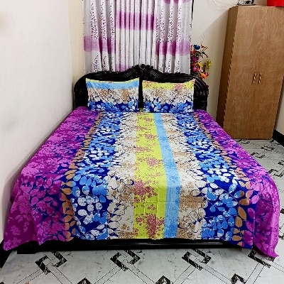 Picture of Digital Home Text King Size Bedsheet With Two Pillow Cover