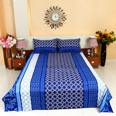 Picture of Digital Home Text King Size Bedsheet With Two Pillow Cover