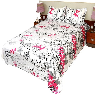 Picture of Digital Home Text King Size Bedsheet With Two Pillow Cover