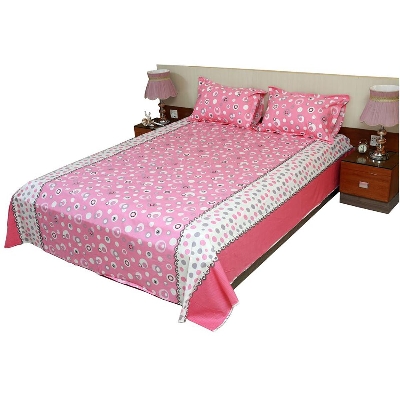 Picture of Digital Home Text King Size Bedsheet With Two Pillow Cover