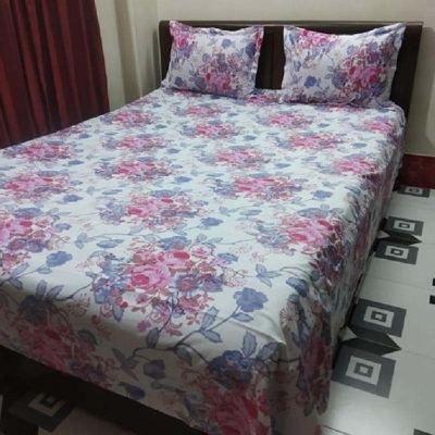 Picture of Digital Home Text King Size Bedsheet With Two Pillow Cover