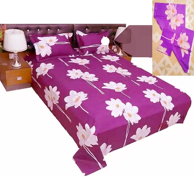 Picture of Digital Home Text King Size Bedsheet With Two Pillow Cover