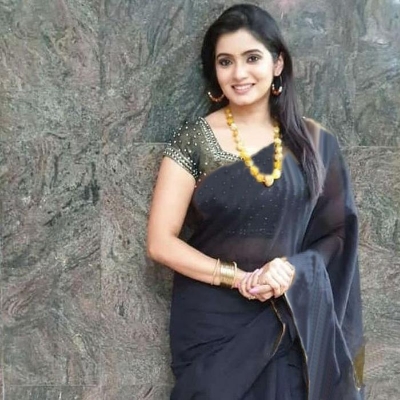 Picture of Weightless Georgette Saree for Women - Black