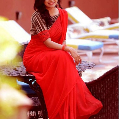 Picture of Weightless Georgette Saree for Women_Red