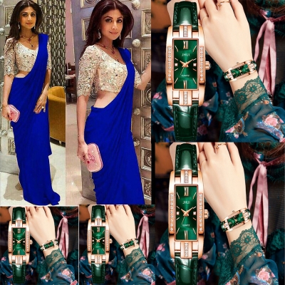 Picture of Combo Pack Witless Jorject Sharee With New Style Fashionable Watch