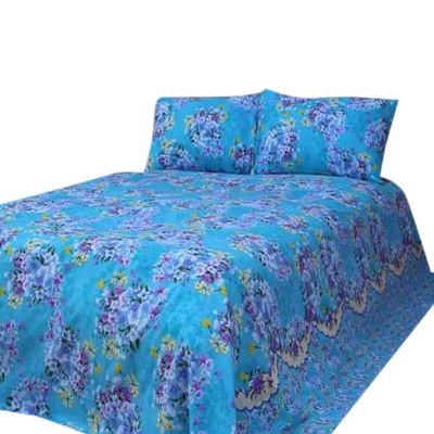 Picture of Digital Home Text King Size Bedsheet With Two Pillow Cover