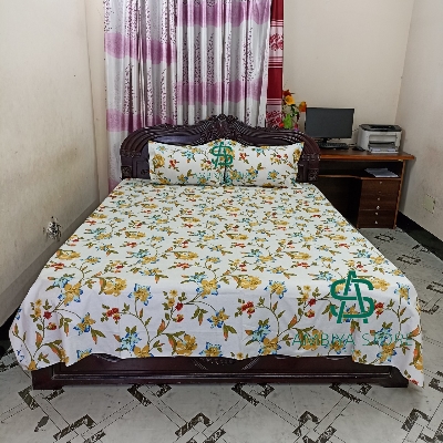 Picture of Double King Size Bedsheet With Two Pillow Cover