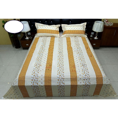 Picture of Double King Size Bedsheet With Two Pillow Cover - Bed Sheet