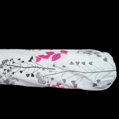 Picture of Side pillow cover Kol balish cover Kolbalish cover Cotton cover Cotton side pillow cover round 34 and long 39 inch standard size Check pattern 1pcs