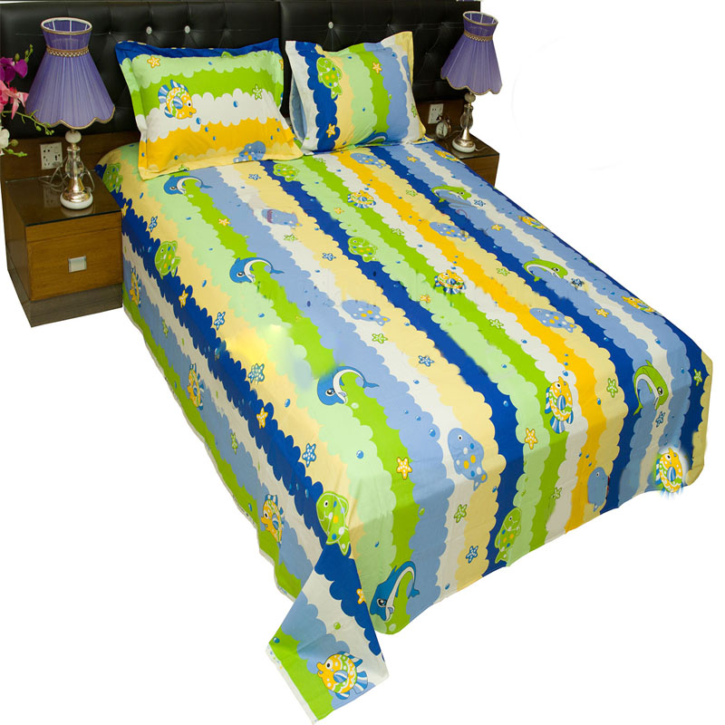 Picture of Digital Home Text King Size Bedsheet With Two Pillow Cover