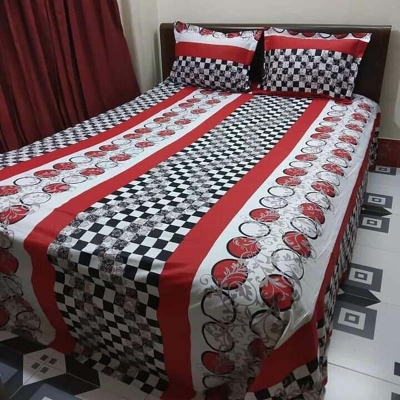 Picture of Digital Home Text King Size Bedsheet With Two Pillow Cover