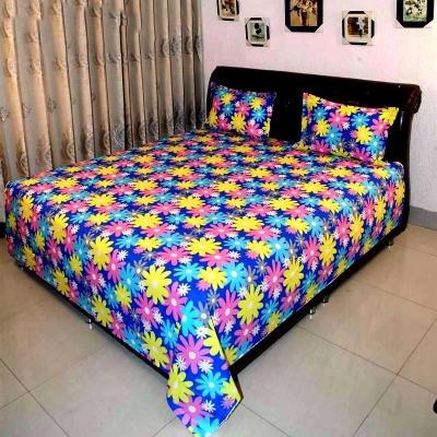 Picture of Digital Home Text King Size Bedsheet With Two Pillow Cover