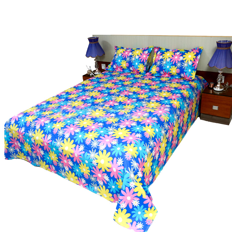 Picture of Digital Home Text King Size Bedsheet With Two Pillow Cover