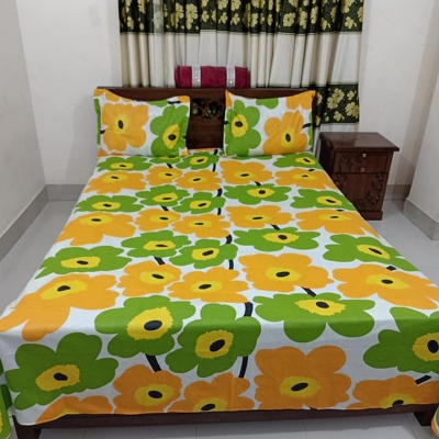 Picture of Digital Home Text King Size Bedsheet With Two Pillow Cover