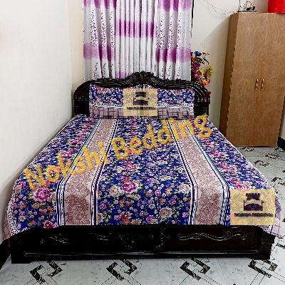 Picture of Digital Home Text King Size Bedsheet With Two Pillow Cover