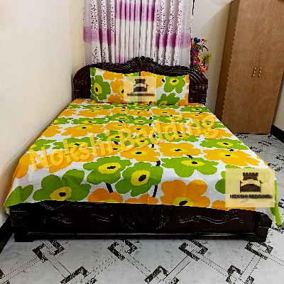 Picture of Digital Home Text King Size Bedsheet With Two Pillow Cover