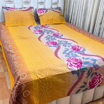 Picture of AC HOME TEX King Size Bed Sheet With Two Pillow Covers,বিছানার চাদর bed sheet,bed sheets,bichanar chador,bedding sets,chador,বিচানার চাদর,bedding sets by Ambiya Store