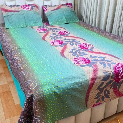 Picture of AC HOME TEX King Size Bed Sheet With Two Pillow Covers,বিছানার চাদর bed sheet,bed sheets,bichanar chador,bedding sets,chador,বিচানার চাদর,bedding sets by Ambiya Store