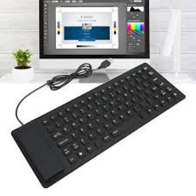 Picture of Ultra Slim USB Flexible Foldable Keyboard Portable