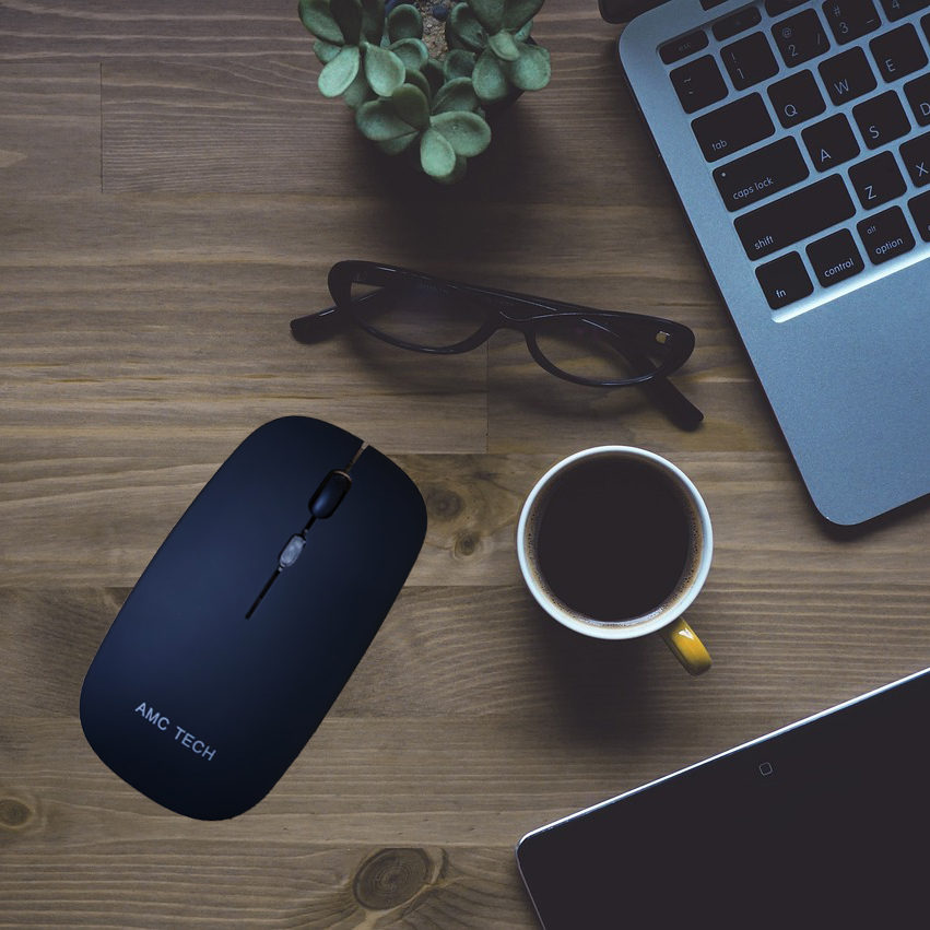 Picture of Rechargeable Wireless and Bluetooth mouse Black