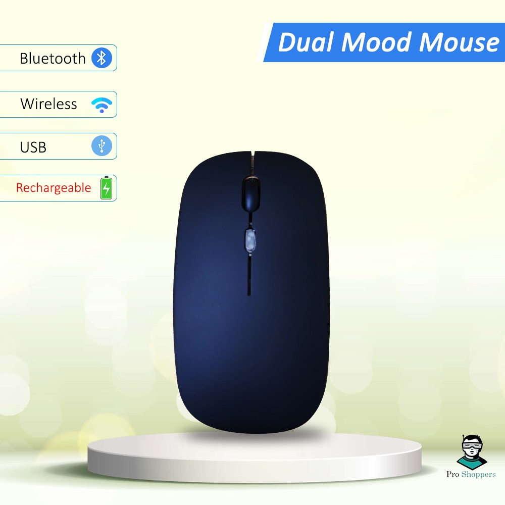 Picture of Rechargeable Wireless and Bluetooth mouse Black