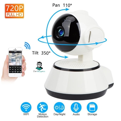 Picture of V380 WiFi IP Camera Wireless Mini CC Camera IP Webcam 360 Degree CCTV Camera.