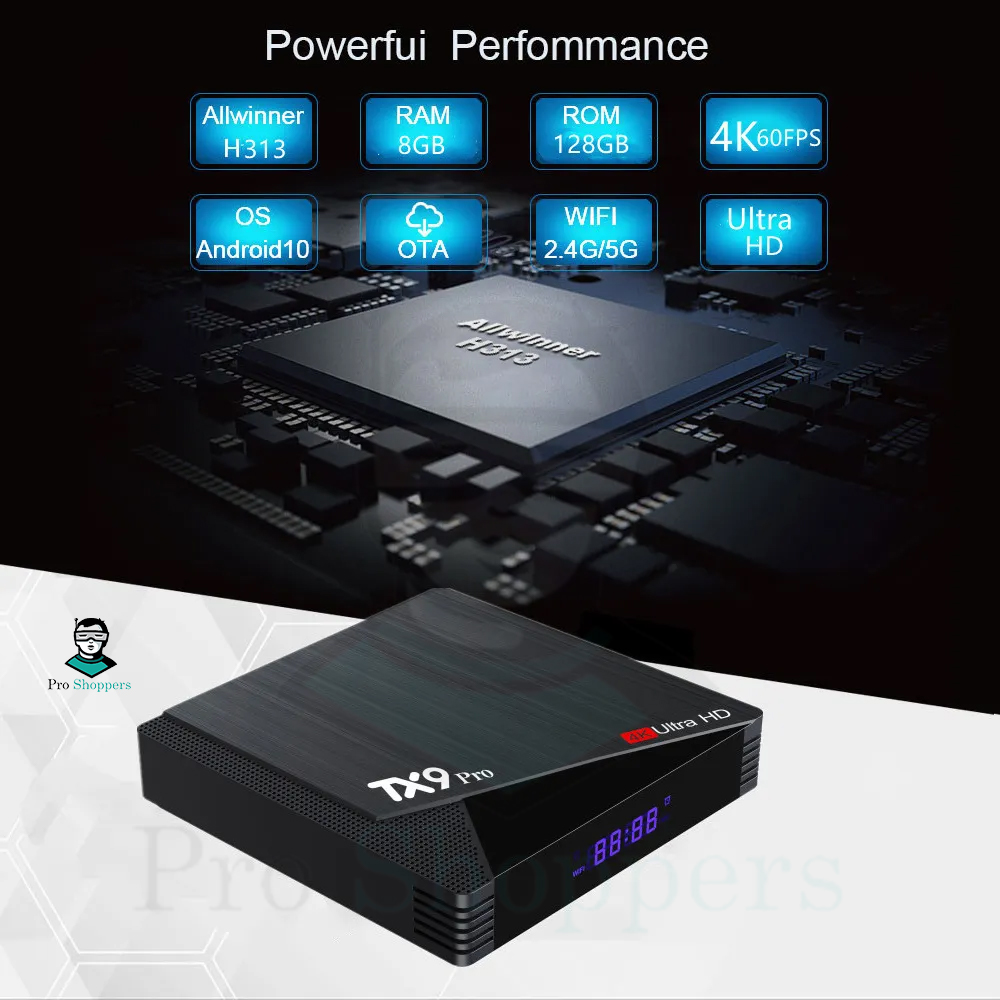 Picture of TX9 PRO TV Box Android TV Box With 5GHz Dual Band Wi-Fi TV set up Box Voice Remote Supported