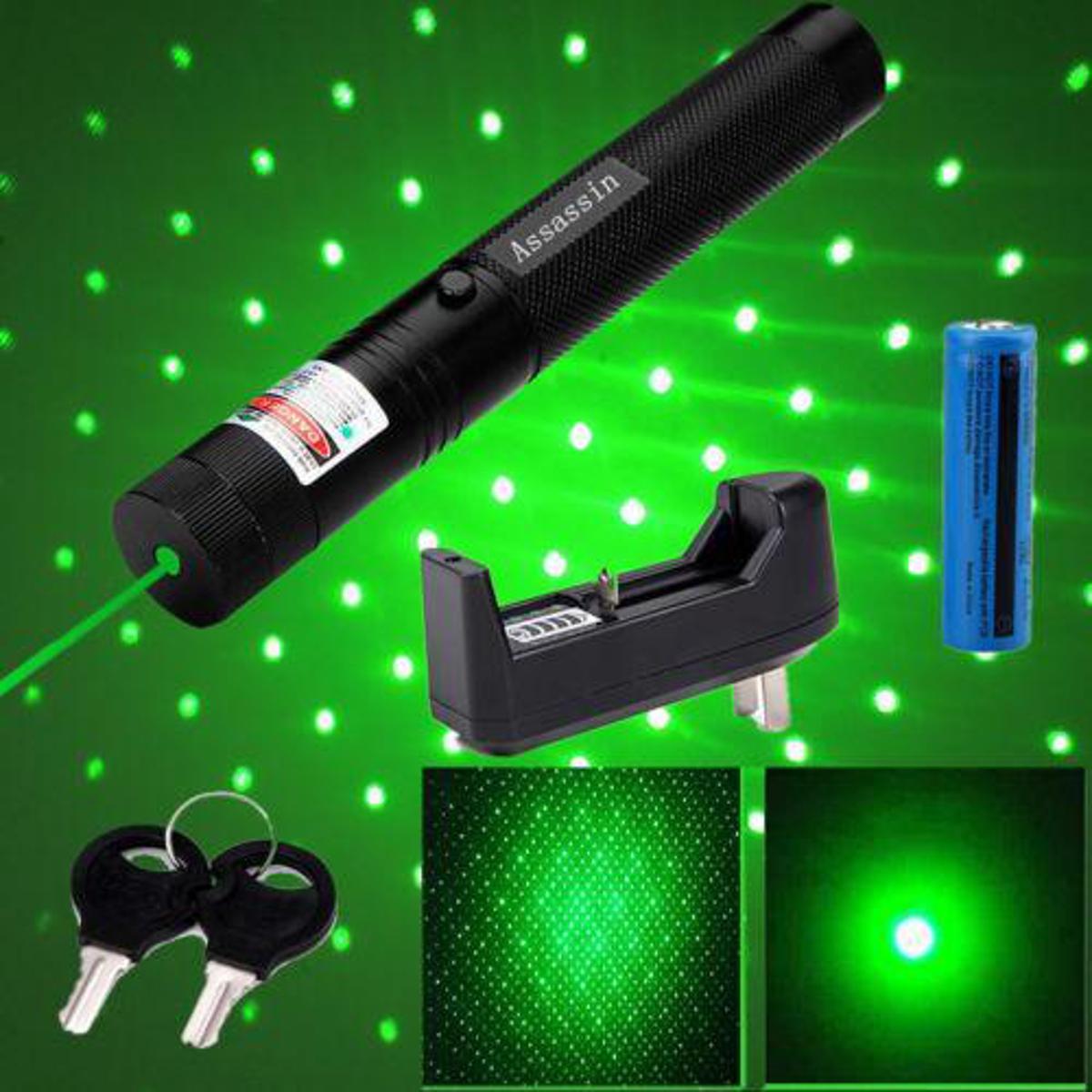 Picture of Green Laser Pointer (Laser light) 10km Adjustable Focus (Professional)