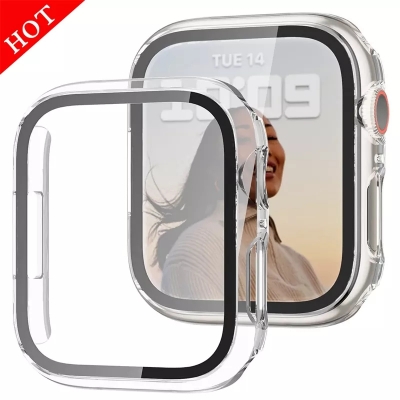 Picture of Watch Glass+case For Apple Watch 1 2 3 5 4  SE 6 7 8  38mm 45 mm 44mm i watch Accessories