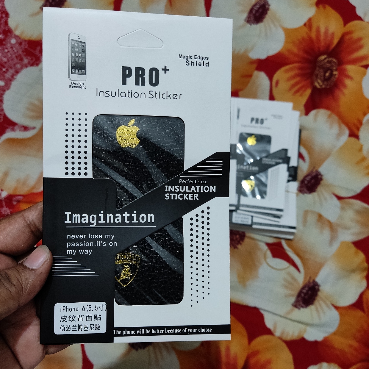 Picture of phone back stickers for  6 pro  7pro 8pro xsmax  back sticker 360 Lamborghini sticker