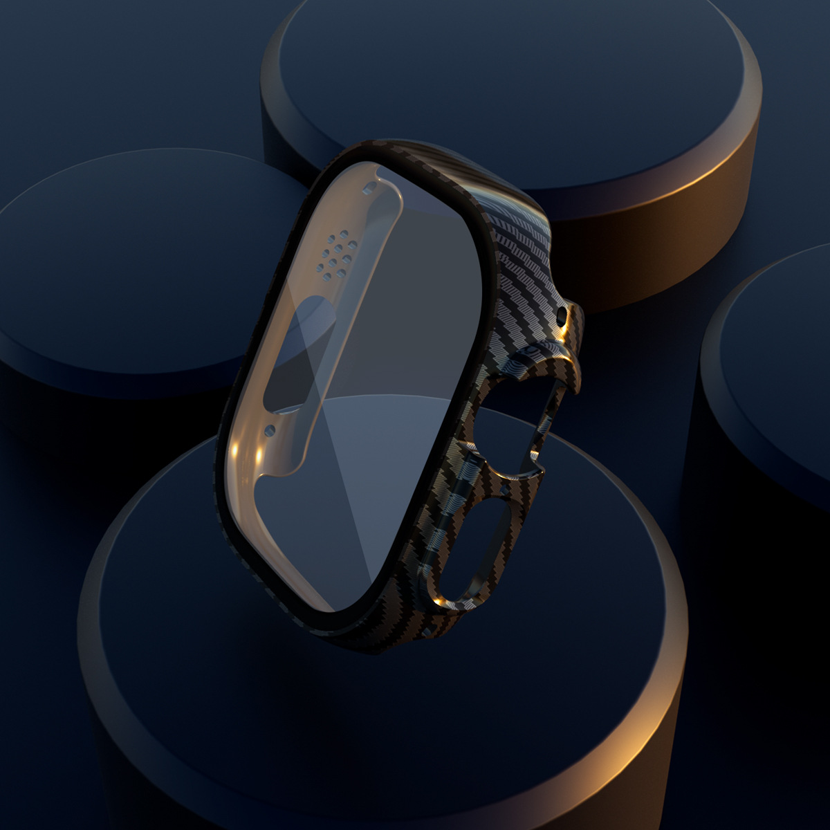 Picture of Screen Protector For Apple Watch Ultra 49mm smartwatch PC Glass+case