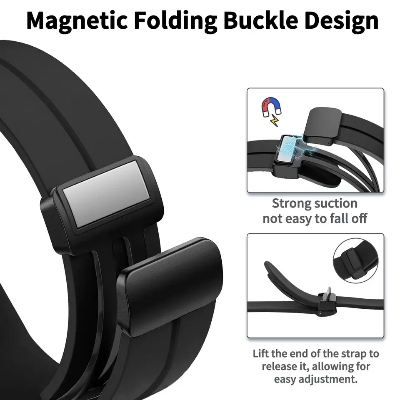 Picture of Magnetic Silicone strap For 20 mm 22 mm watch Belt silicon straps