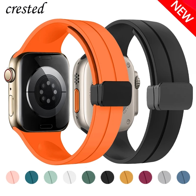 Picture of Watch Magnetic Strap For Apple watch strap 44mm 42mm 45mm 49mm Silicone magnetic sport straps i watch ultra