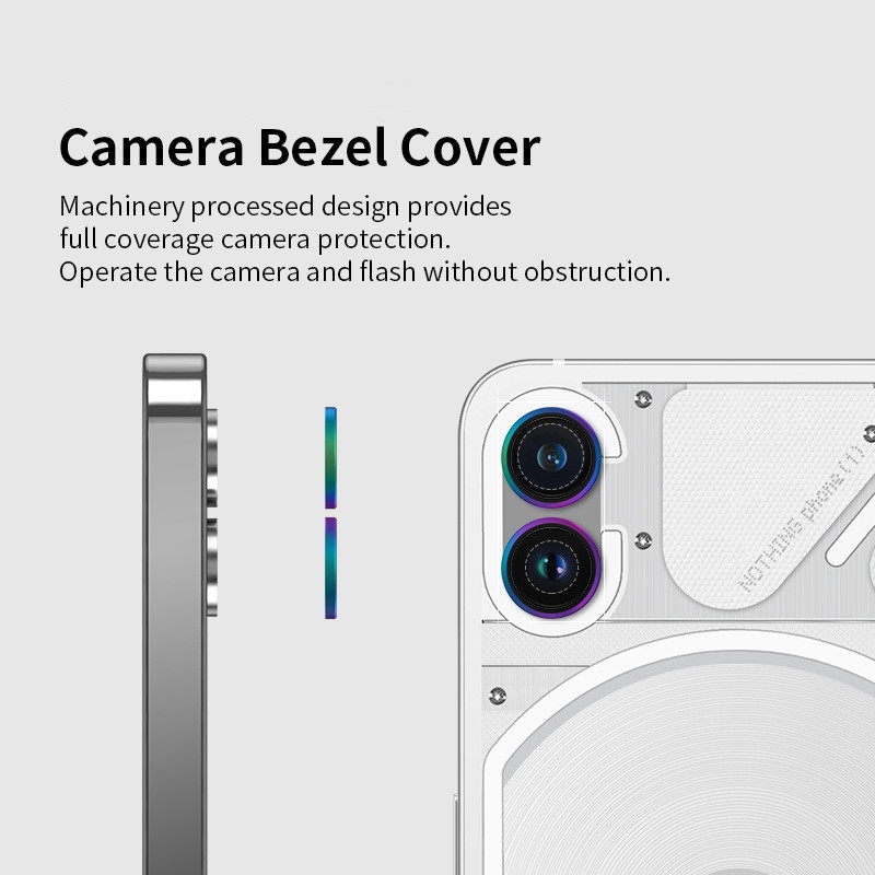 Picture of Metal Ring + Glass For Nothing Phone 2 \2A Metal Camera Protector