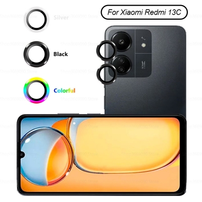 Picture of Camera Metal Ring +Glass Protector For Xiaomi 13C 4G  Cmaera Lens Protector