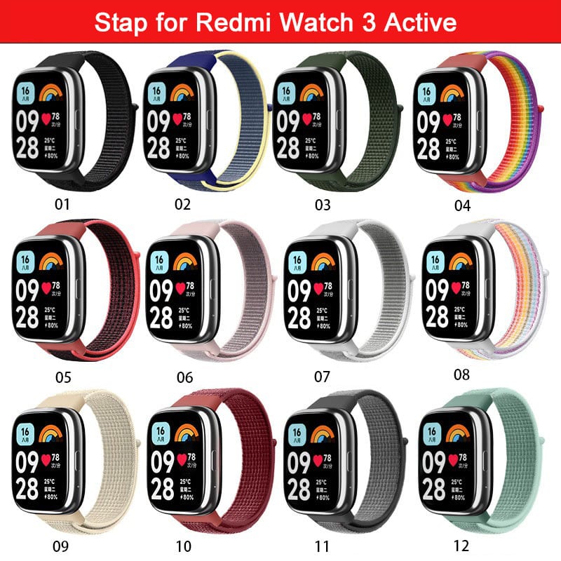 Picture of Watch Straps For Redmi Watch 3 Active Nylon Strap Accessories Nylon Loop