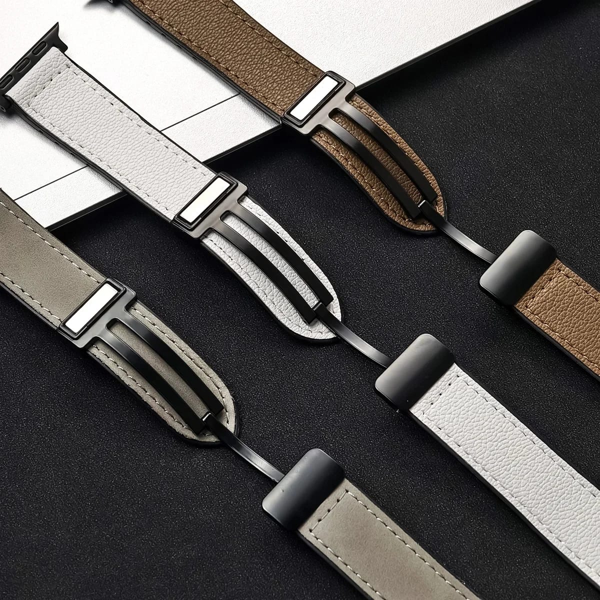 Picture of Watch Strap Silicone + Leather For Apple Watch bend 42/44/45/46/49 mm Accessories Bracelet