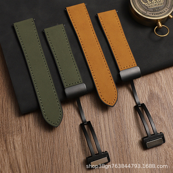 Picture of Watch Straps Magnetic Silicone Leather strap  22 mm All watch Strap Genuine Leather silicon straps