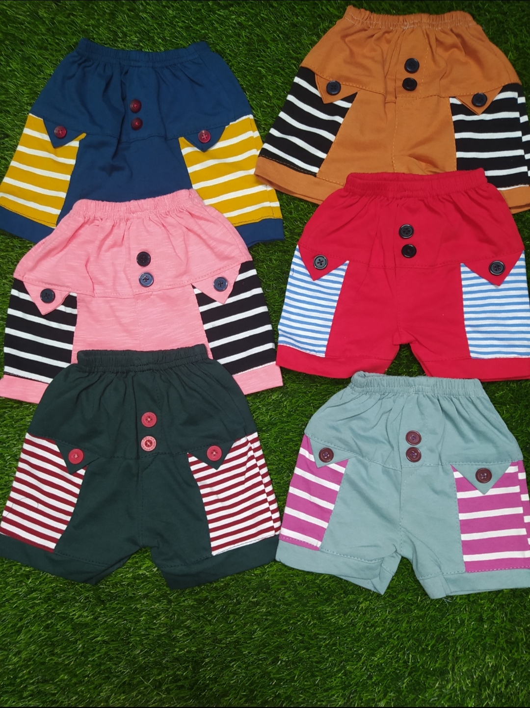 Picture of 6 Pieces Multicolor Half pant for Boy  3 Month to 5 years