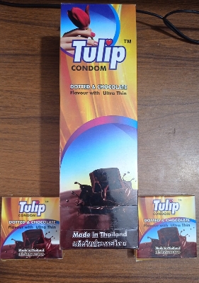 Picture of Tulip Condom Dotted & Chocolate Flavour with Ultra Thin - 36 piece Condom