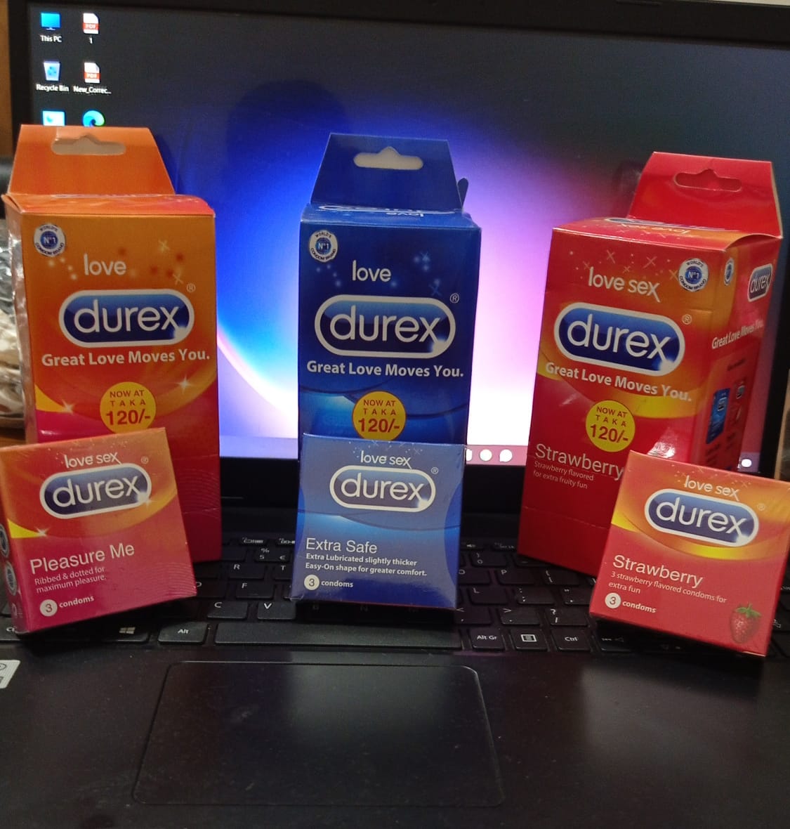 Picture of Durex - Multi Feel Condom - Combo Pack - 3 Pack Made in Uk 9 piece